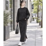 mitis スカート ロング ミティス 通販 ロングスカート フレアスカート ミモレ丈 ロング丈 ボトムス レディース 無地 秋冬 春 秋 冬 おしゃれ フロントスリット オシャレ シンプル きれいめ カジュアル レディースファッション
