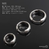 ステンレス 定番 フープピアス シンプルピアス ゴールド シルバー 幅4mm 3サイズ プチプラ メタル 小さめ 細身 プレーン ノーマル セカンド つやつや 両耳2点 レディース 女性 イヤリング 金属アレルギー対応