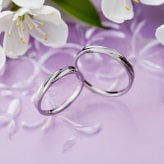 【受注生産品】【送料無料】 ペアリング 2個セット ステンレス ウェーブ 細身 3～30号 偶数号 誕生石 アミュレット シルバー＆シルバー サージカルステンレス316L アレルギーフリー アクセサリー ジュエリー プレゼント ギフト 記念日 white clover ホワイトクローバー 刻印無料