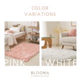 ひらひらパイルのシャギーラグ Blooma（ブルーマ） 約130×190cm ポリエステル お部屋をふわりと彩るシャギーラグ やさしいカラーで空間を明るく上品にまとめ 置くだけで“大人かわいい”雰囲気に整います 幅広パイルとツイストパイルを織り交ぜた