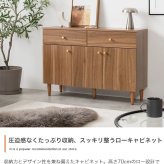 引き出し付きキャビネット サイドボード テレビ台 チェスト 収納 引き出し 扉付き 可動棚 本棚 食器棚 リビングボード スリム 薄型 ファミリー 一人暮らし ワンルーム リビング 寝室 ダイニング キッチン 幅100 高さ70 奥行31 カウンター下収納 脚付