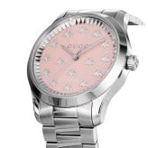 グッチ 腕時計 メンズ レディース Gタイムレス 1本限り 自動巻き 38mm ピンク シルバー 蜂 ビー GUCCI G-Timeless ユニセックス プレゼント ギフト 成人 卒業 入学