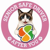 カーサイン 高齢者マーク SENIOR SAFE DRIVER スノーシュー ステッカー シール 直径13cm 肉球 日本製 車