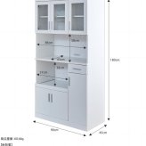食器棚 キッチン収納 幅90 キッチンボード レンジボード キッチン 収納 棚 家電収納 一人暮らし スリム おしゃれ シンプル レンジ台 白 オープン インテリア おしゃれなキッチンボード 新生活