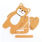 ロールペーパーホルダー 通販 ロールペーパーキーパー ペーパーホルダー かわいい おしゃれ キャラクター 動物 アニマル 豆しば ねこ クロ 犬 いぬ イヌ 猫 ネコ 豆柴 マメシバ 明邦 MEIHO ME35 ME55 キッチン整理用品