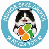 カーサイン 高齢者マーク SENIOR SAFE DRIVER キムリック ステッカー シール 直径13cm 肉球 日本製 車