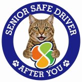 カーサイン 高齢者マーク SENIOR SAFE DRIVER ピクシーボブ ステッカー シール 直径13cm 肉球 日本製 車
