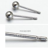 プラチナ ピアス 丸玉ピアス PT900 白金 片耳(1個)購入可 スタッドピアス ボール スフィア シンプル プラリネ 彼女 妻 女性 レディース ハロウィン 【品番：RME-927M3P】