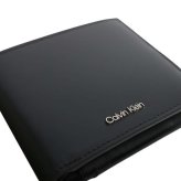 カルバンクライン CALVIN KLEIN 二つ折り財布 折り畳み RAISED EW BILLFOLD WITH COIN lv04d1163g-ub1 ブラック BLACK