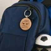 【名入れ 刻印無料】木製 キーホルダー 両面刻印対応 名札 ネームタグ 迷子札 ペットタグ オーダーメイド 誕生日プレゼント 卒園記念 卒業記念 プチギフト 記念品 贈呈品 商業用 ロッカー犬用名札 名入れ 迷子対策 ルームキー