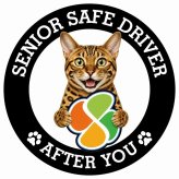 カーサイン 高齢者マーク SENIOR SAFE DRIVER ベンガル ステッカー シール 直径13cm 肉球 日本製 車