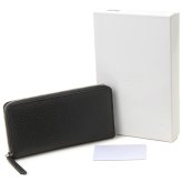 メゾン マルジェラ　Maison Margiela　ラウンドファスナー財布　S56UI0110 P4455 T8013　ブラック　レザー　ジップアラウンドウォレット