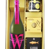 ★ 送料無料 ★ Ｗ ( ダブリュー ) 山田錦 純米  720ml ＋ おつまみ3種セット【 9449 】【 日本酒・おつまみセット 】【 要冷蔵 】【 ハロウィン 贈り物 ギフト プレゼント 誕生日 結婚のお祝い 】