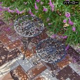 ガーデン エクステリア アイアン製プランタースタンド 脚付き ロータイプ「DECOR」(デコール) IF-N0038 高さ27cm 花台 鉢置き 鉢 プランター フラワースタンド スタンド ボード 鉄製 スチール おしゃれ 室内 インテリア