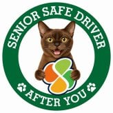 カーサイン 高齢者マーク SENIOR SAFE DRIVER バーミーズ ステッカー シール 直径13cm 肉球 日本製 車