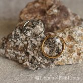 フープピアス  つけっぱなし 金属アレルギー対応 ステンレス 幅1.6ｍｍ × 内径 8mm 12mm 中折れ 大人 上品 通勤 オフィス シンプル