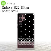 SC-52C SCG14 Galaxy S22 Ultra スマホケース 背面ケース ハードケース ドット レース B 黒 メンズ レディース nk-s22ul-359