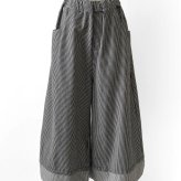 【NARU ナル】コットン ヒッコリー ノッポ バギー パンツ(674800)レディース 春 夏 ゆったり フレア ストライプ 体型カバー デニム ワイド ナチュラル 服 新作 シンプル おしゃれ コーディネート 人気 60代 50代 40代 30代