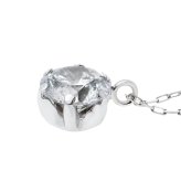 ネックレス ダイヤモンド 0.5ct Hカラー SIクラス プラチナ PT900 K18 ゴールド 一粒 ソリティア[ララクリスティー]