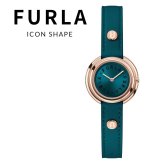 フルラ 腕時計 レディース アイコンシェイプ 29.5mm グリーン ブルーグリーン ローズゴールド レザー FURLA ICON SHAPE クオーツ プレゼント ギフト 女性 妻 誕生日 記念日 成人 卒業 入学
