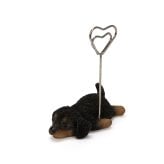 メモスタンド woobia ウービア ダックスフンド ブラック 子犬 リアル動物オーナメント 高さ8cm デスク 卓上 インテリア 誕生日 お礼 退職祝い プチギフト 犬好き ギフト プレゼント メモホルダー