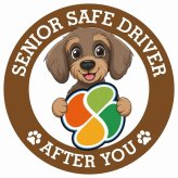 カーサイン 高齢者マーク SENIOR SAFE DRIVER ワイヤーヘアードダックスフンド ステッカー シール 直径13cm 肉球 日本製 車