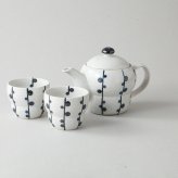 手描き海ぶどう茶器セット 陶器 美濃焼 やきものの里から、暮らしを贈ります。　ギフト 食器 セット テーブルウェア