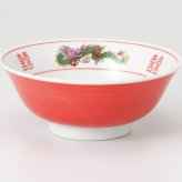 赤巻三ッ竜6.3高台丼 磁器 美濃焼 やきものの里から、暮らしを贈ります。　ギフト 食器 セット テーブルウェア