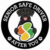 カーサイン 高齢者マーク SENIOR SAFE DRIVER ラブラドール ステッカー シール 直径13cm 肉球 日本製 車