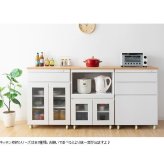レンジ台 キッチン収納 キッチンラック Semplice センプリチェ 完成品 レンジラック 炊飯器ラック 台所収納 ナチュラルカントリー キッチンキャビネット キッチンチェスト 台所ラック 炊飯器収納 引き出し ナチュラル キャスター ：