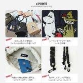 MOOMIN ナイロン巾着バッグ ショルダーバッグ 斜め掛け 斜め掛けバッグ 手持ち 普段使い 使いやすい コンパクト レディース ギフト プレゼント ネイビー rmpk05