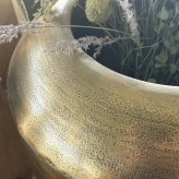 植木鉢 おしゃれ 大型 13号 鉢カバー アンワール アリフ M 約17号 幅53cm 高さ41cm アルミニウム製 室内専用 高級 丸型 ゴールド ブラック 北欧 観葉植物用 サボテン 特大 インテリア プランター 深型