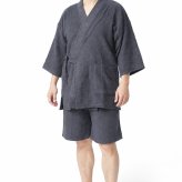 甚平 パジャマ パイル生地　M/L WA-5 ユニセックス メンズ レディース ガウン 岩盤浴 サウナウエア リラックスエア 部屋着 ペア 父の日 母の日 敬老の日 プレゼント