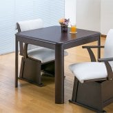 [こたつテーブル単品] ダイニングこたつテーブル 正方形 80cm×80cm ダイニングテーブル 電気こたつ ダイニングこたつ テーブル おしゃれ ハイタイプ 高脚 FLGTK-80FC　送料無料