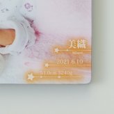 【直送】ギフト クリスタルフォトパネル [26-7044-020] S お仕立て券 写真立て フォトフレーム 額縁 成長記録 思い出 記念品 贈り物 プレゼント お祝い 出産祝い 結婚祝い シャディ