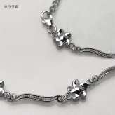 ハワイアンジュエリー ブレスレット WAVEバー 花 プルメリア 長さ調節可能 シルバー925 ロジウムコーティング ジルコニア パーツ アジャスター 彼女 妻 女性 レディース 誕生日 プレゼント ハロウィン 【品番：SBR3638】