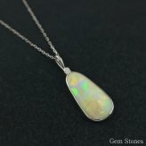 オパール ネックレス 2.344ct ダイヤモンド プラチナ Pt900 ペンダント シンプル エレガント 上品 レディース 宝石 ダイヤ 一粒 一石 ジュエリー 10月 誕生石 プレゼント