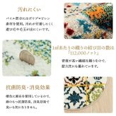 チェア 椅子 クッション パッド 薄手 ウィルトン 織り トルコ製 円形 丈夫 汚れにくい 床用 キズ防止マット ギャベ柄 モンドリアン柄 モロッコタイル柄 抗菌防臭 消臭 40cm丸 イビサ