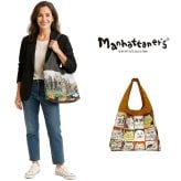 【Manhattaners】71-2251 コンパクトバッグ A4サイズ エコバッグ トートバッグ かばん レディース プレゼント 母の日 ブラック