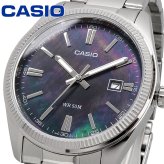 CASIO 腕時計 カシオ 時計 ウォッチ チープカシオ チプカシ アナログ クオーツ メタルバンド シルバー ブラック マザーオブパールダイアル 海外モデル MTP-1302DS-1AV [並行輸入品]