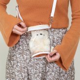 推し活 ぬいぐるみクリアバッグ[ぬいぐるみ 収納 ぬいポーチ 推し ぬいバッグ 小さめ ショルダー ポーチ クリア バッグ かわいい バッグポーチ クリアポーチ クリアケース 透明 デコ 通勤 通学 可愛い おしゃれ 推し活グッズ]