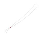 ビーズ 約5mm 100粒 ホワイトハーツ ダークレッド(濃赤色) 鹿革紐 約2mm×1000mm セット 手作りキット パーツ ハンドメイド チェコ産 parts72set