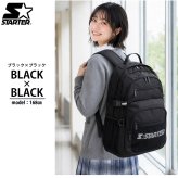STARTER スターター リュック 大容量 25L 軽量 3層式 PC収納 a4 レディース メンズ 学生 高校生 通勤 通学 新生活 入学準備 ブランド ロゴ スクールリュック スポーツリュック アウトドア 旅行 黒 2026fw