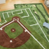 ラグ カーペット 室内 ゴルフ キッズマット キッズ ゴルフ場 運動場 練習場 スポーツ 男の子 親子ゲーム おしゃれ 床暖房対応 ホット 対応 知育 児童向け 子供マット 洗濯可能 洗える 撥水 防音 滑り止め 長方形 ラシニコ