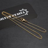 ステンレス あずきチェーンネックレス 4面カット ゴールド 金 18K GP 重量感 ゴールドネックレス 太め 細め 幅9タイプ 切れにくい 錆びにくい 金属アレルギー対応
