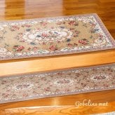 ラグ カーペット ゴブラン織 玄関マット ザイン 約60×90cm 滑り止め 室内 花柄 絨毯柄