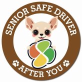 カーサイン 高齢者マーク SENIOR SAFE DRIVER チワックス マグネット 強力 直径13cm 肉球 日本製 車 ステッカー