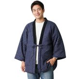 日本製 はんてん 綿入り どてら NI-50 縞柄 格子 絣 メンズ レディース あったか 防寒着 部屋着 ハンテン 半天 クリスマスギフト敬老の日 30代 40代 50代 60代 70代 80代