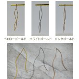 【2個で送料無料】ピアス 揺れる アメリカンピアス S字＆チェーン 金属アレルギー対応 ステンレス サージカル フック ウェーブ キャッチなし プレゼント