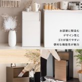 ゴミ箱 ダストボックス キャスター付き 45L 北欧 シンプル モダン 大容量 フタ付き プッシュ扉式 ごみ箱 DB-F1100 Helios ヘリオス スリム 奥浅 薄型 縦型 木製 木目調 人気 おすすめ おしゃれ ランキング キッチン 収納 棚